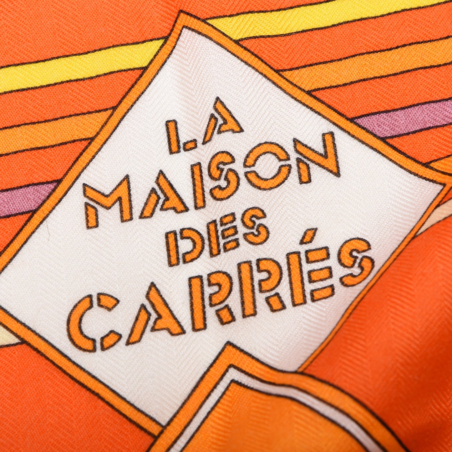 Cashmere Silk La Maison des Carres Shawl 140 Orange Rose Soleil