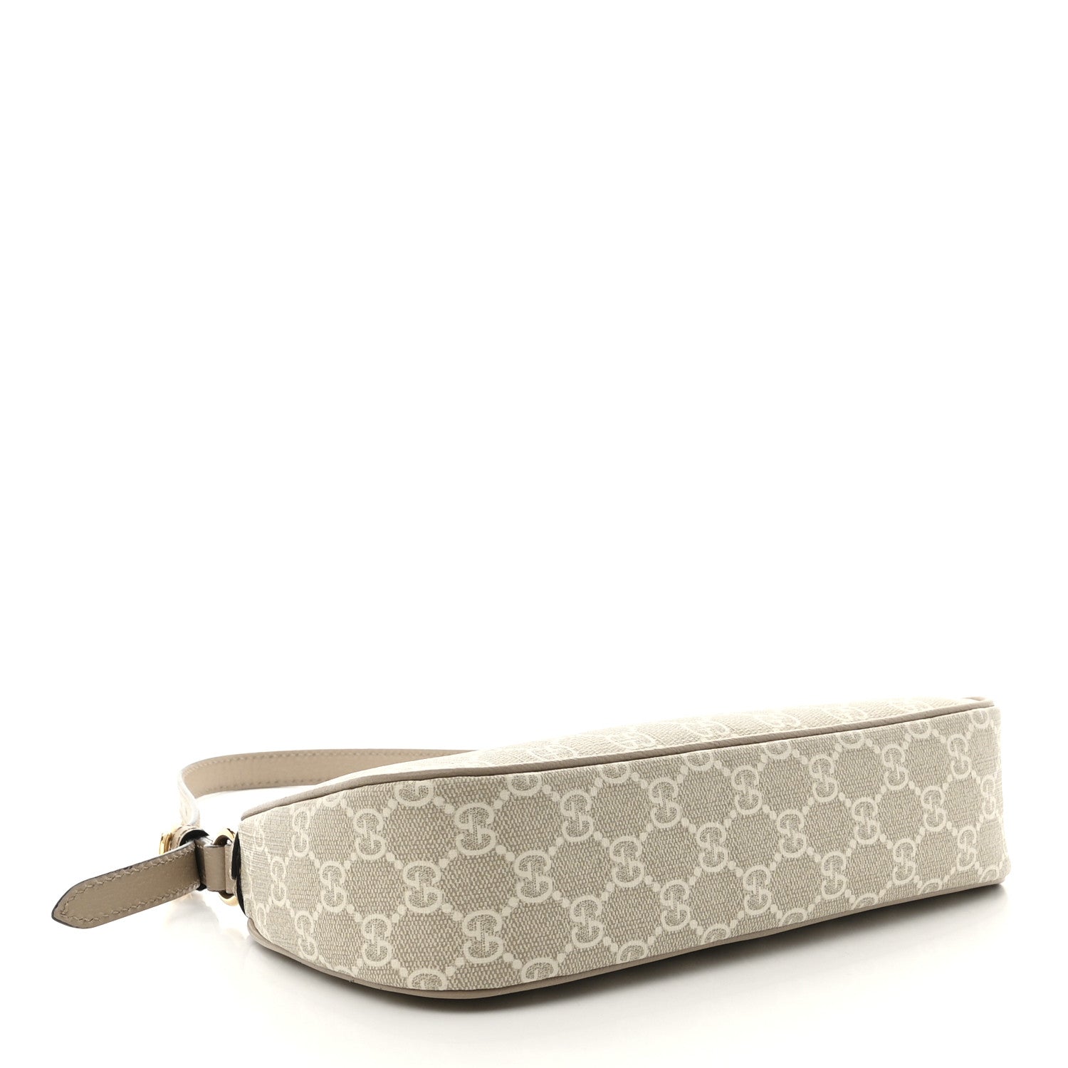 Gucci GG Supreme Monogram Textured Dollar Calfskin Small Ophidia Hobo Beige Mystic White Oatmeal 4 of 14