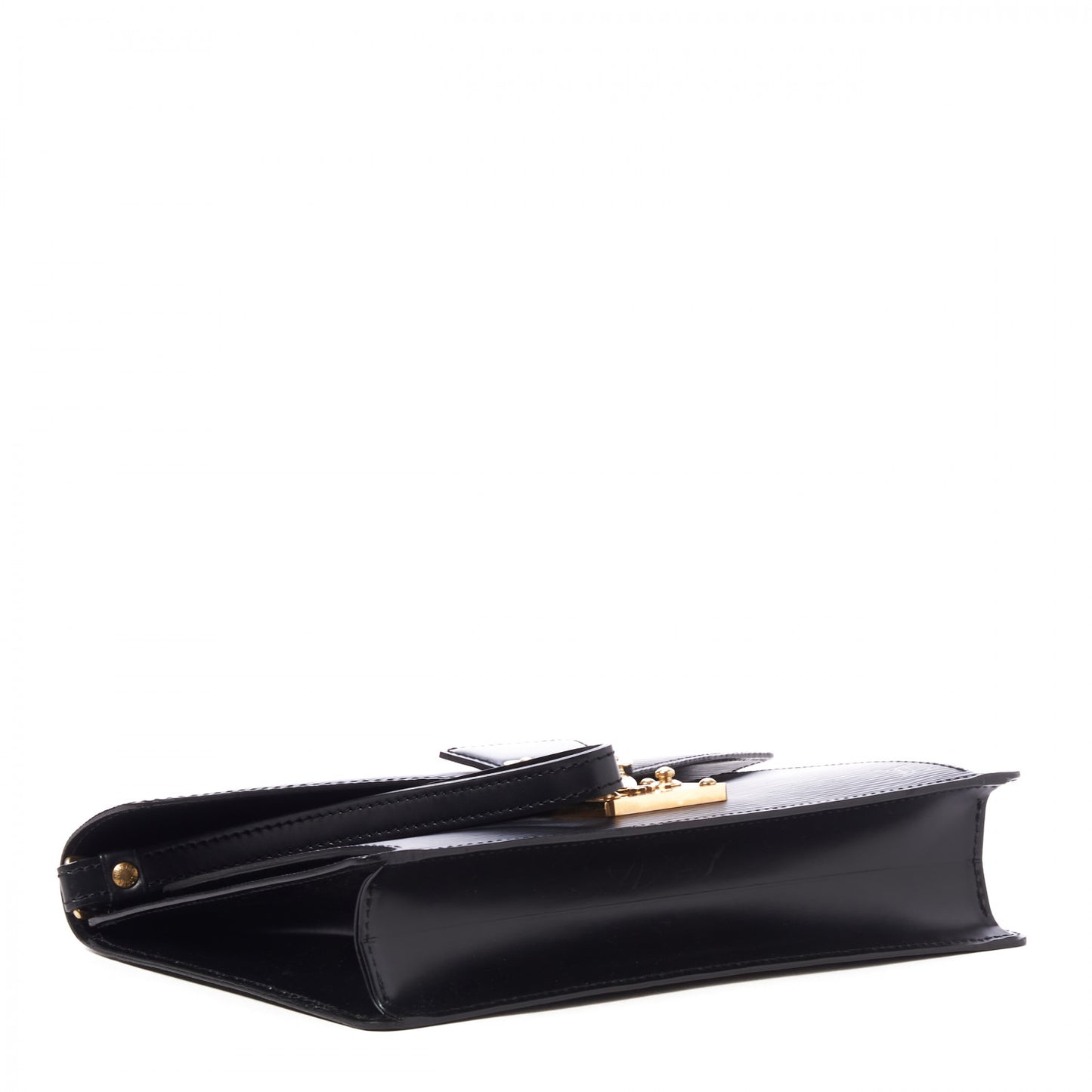 Epi Pochette Sellier Dragonne Clutch Black