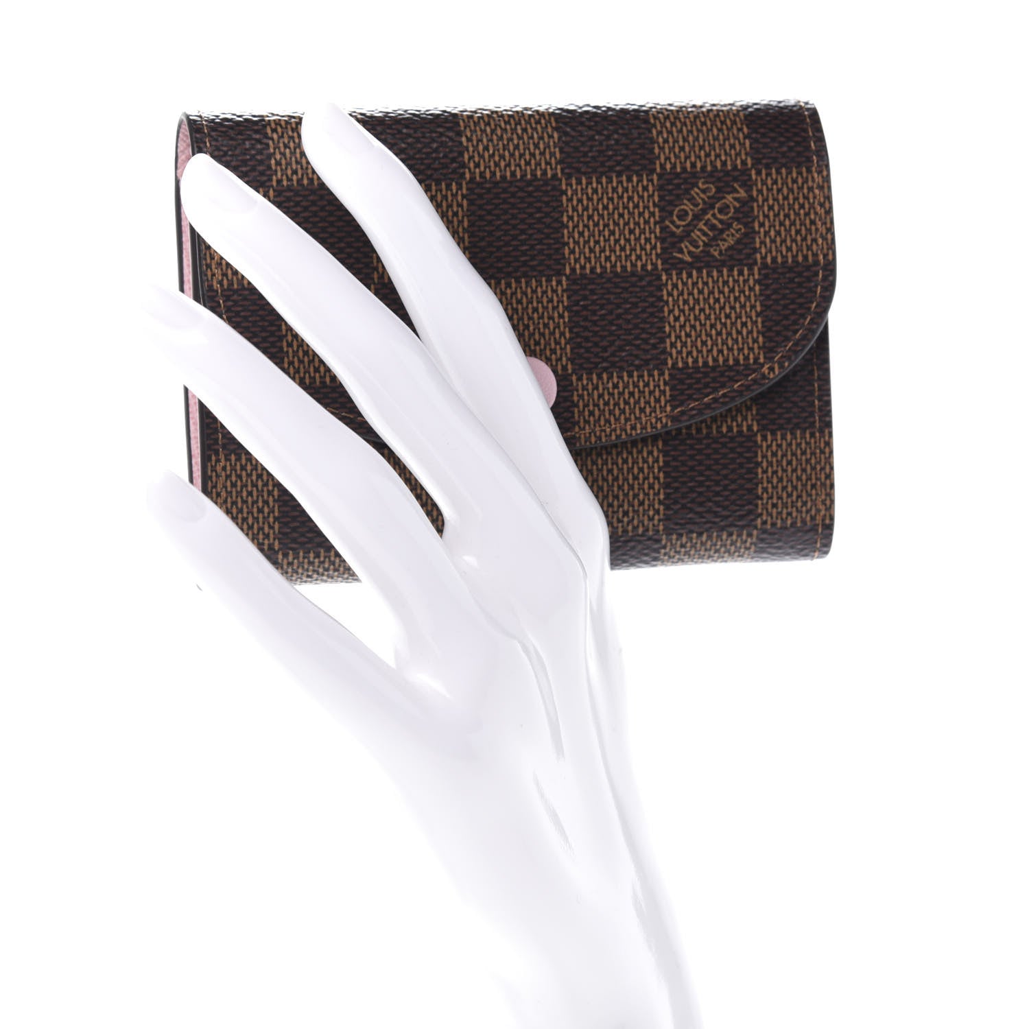 Louis Vuitton Damier Ebene Rosalie Coin Purse Rose Ballerine 2 of 6