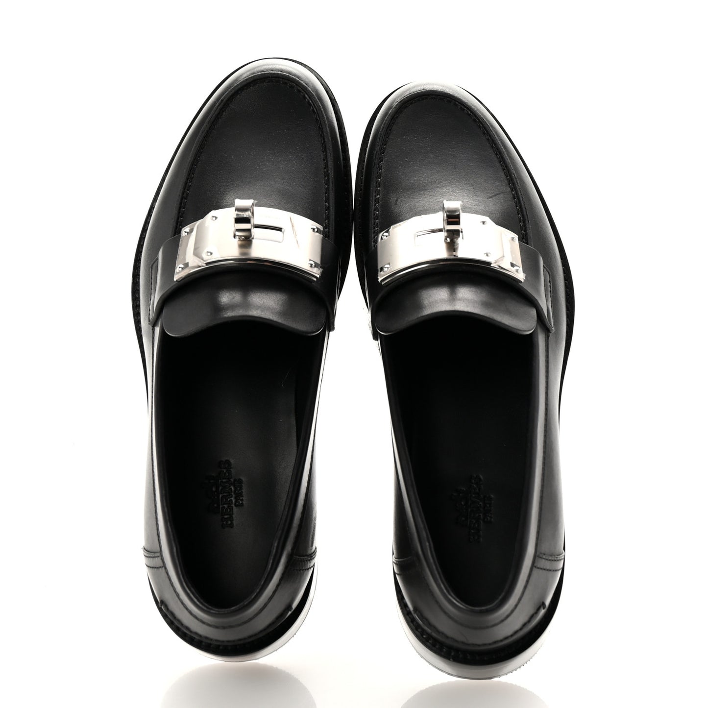 Calfskin Womens Hot Loafer 38 Black