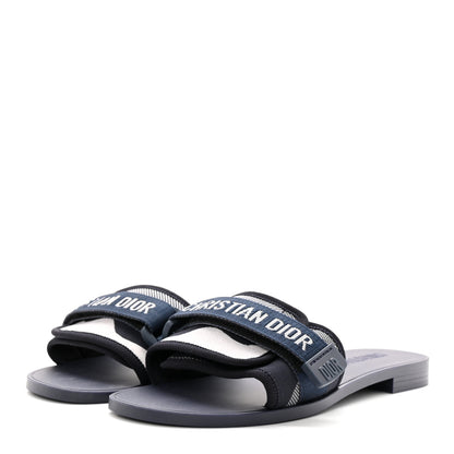 Christian Dior Technical Stretch Fabric Camouflage Dio(r)evolution Slide Sandals 39 Deep Blue 3 of 10