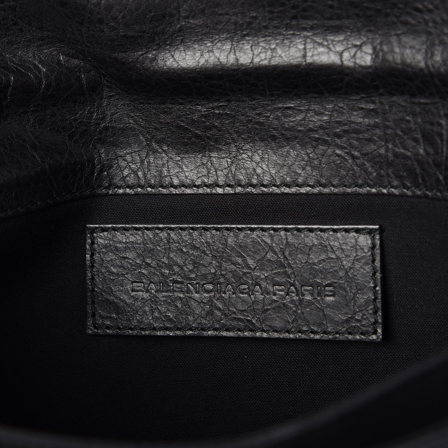 Agneau Classic Hardware Envelope Clutch Black