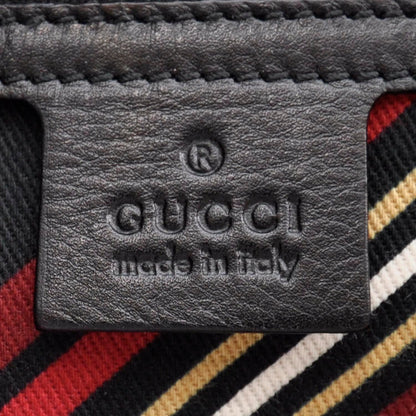 Gucci Leather GG Britt Flap Bag Metallic Black 6 of 7
