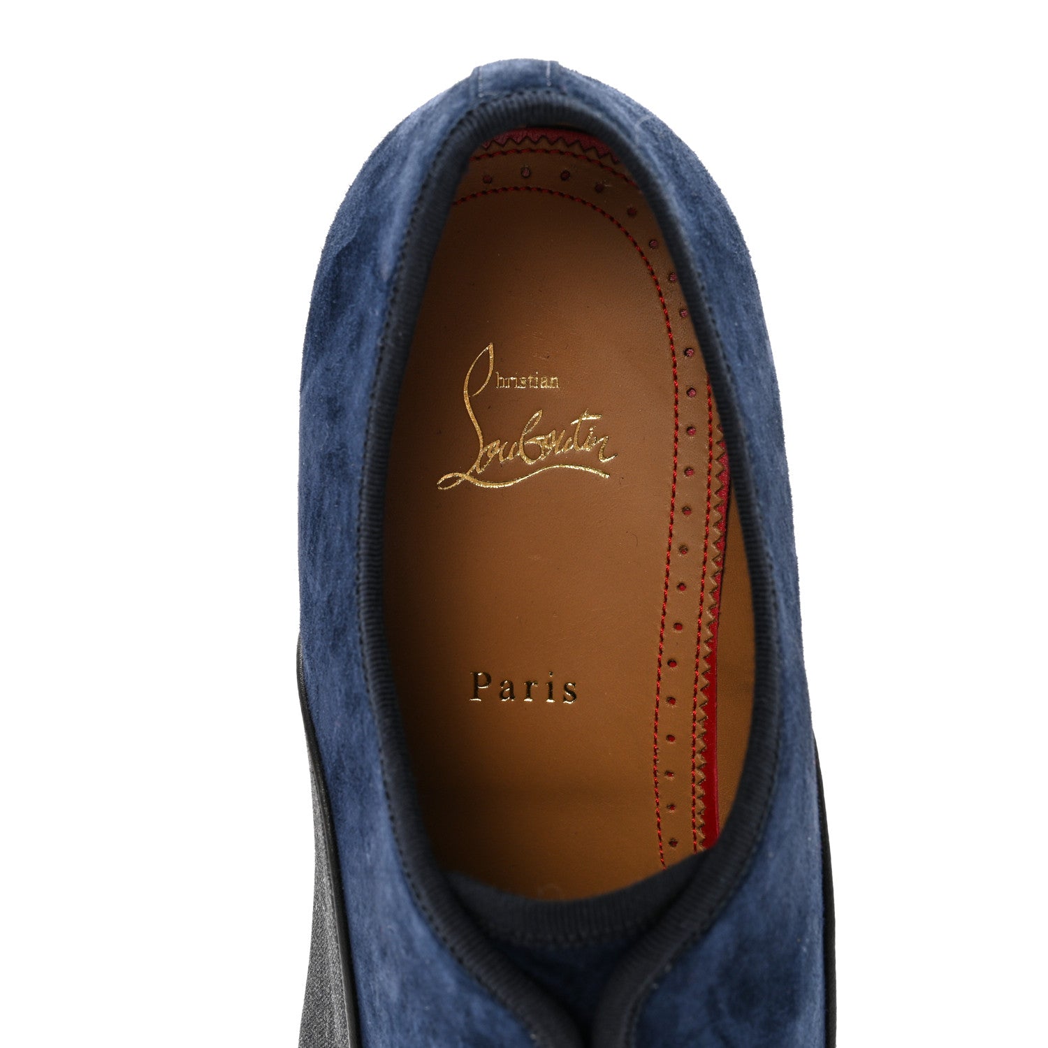 Christian Louboutin Mens Suede Wool Alpha Male Flat Loafers 45.5 Black 5 of 11