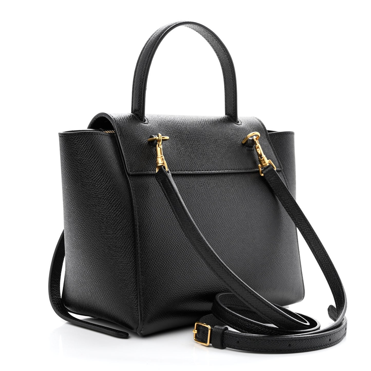 Grained Calfskin Nano Belt Bag Black