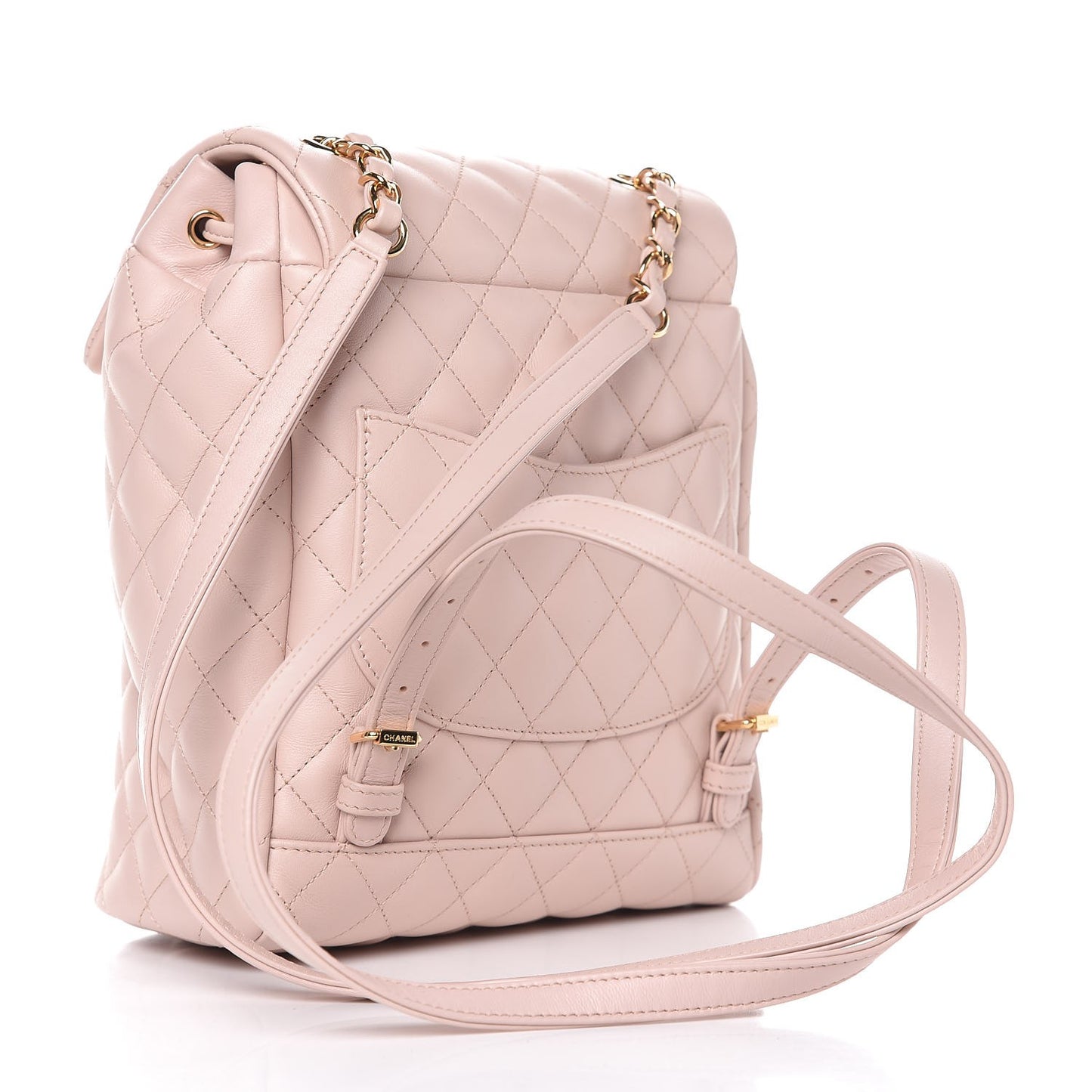 Calfskin Quilted Small Urban Spirit Backpack Beige