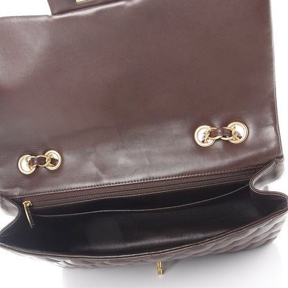 Chanel Lambskin Quilted Jumbo Single Flap Dark Brown 5 of 11