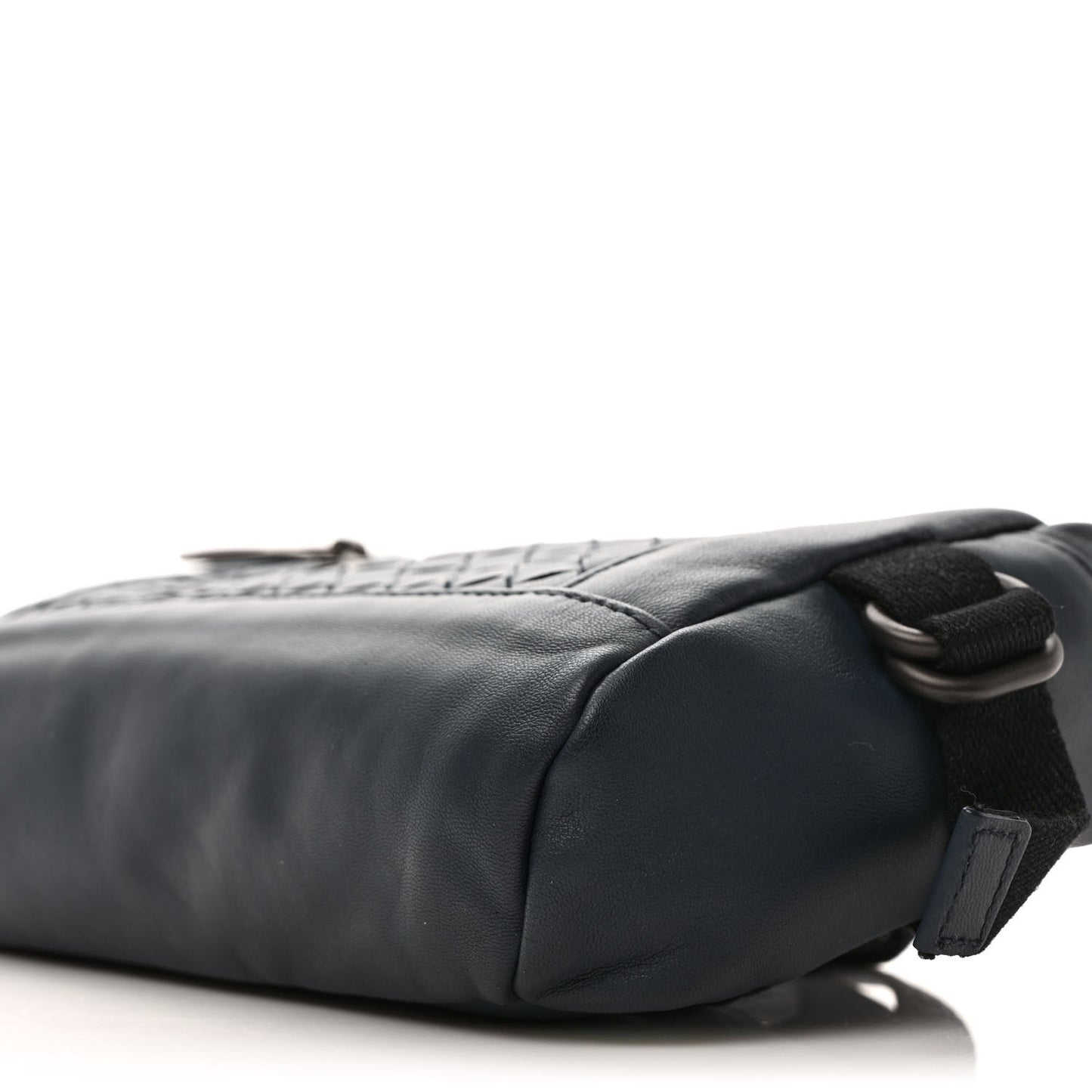 Calfskin Intrecciato Belt Bag Blue