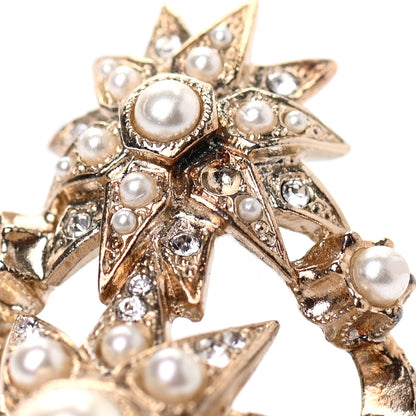 Chanel Crystal Pearl CC Cluster Ring 52 6 Gold 5 of 5