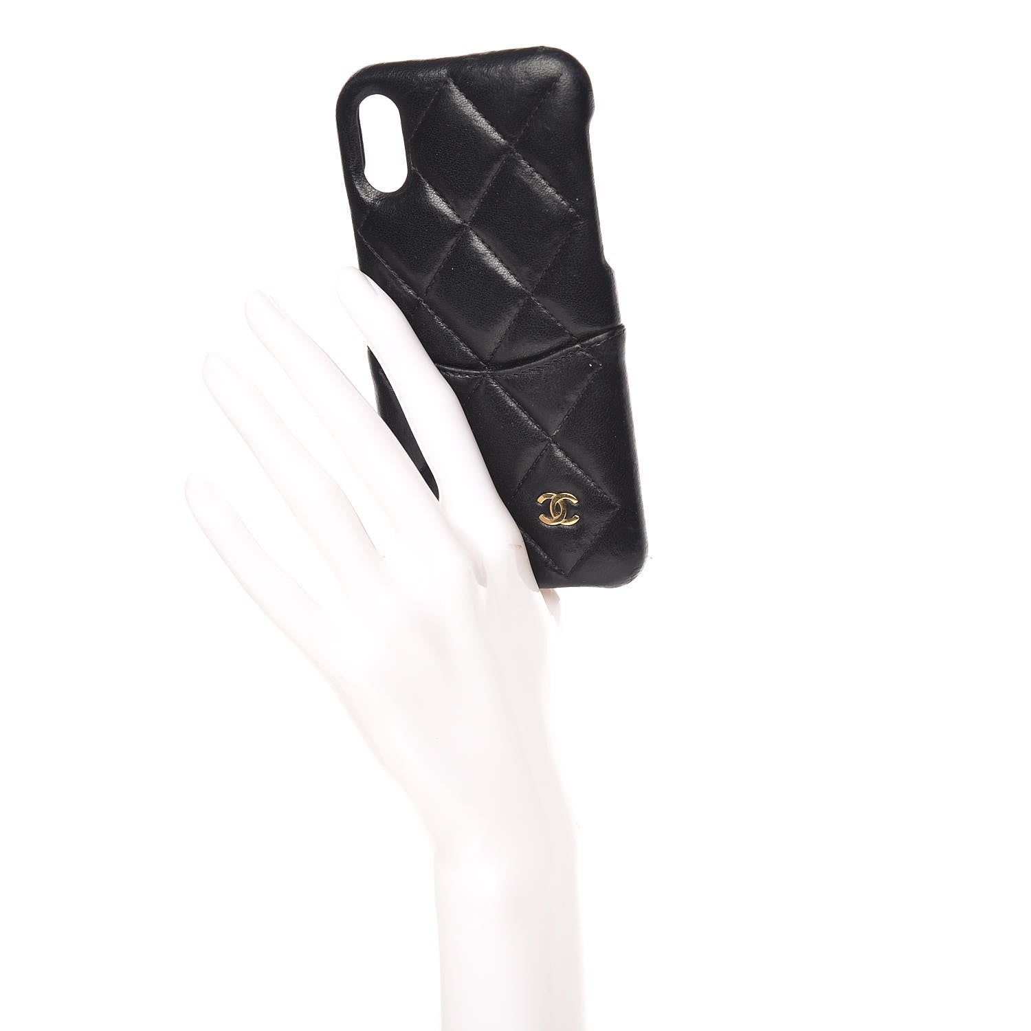 Chanel Lambskin Quilted iPhone X Case Black 2 of 15