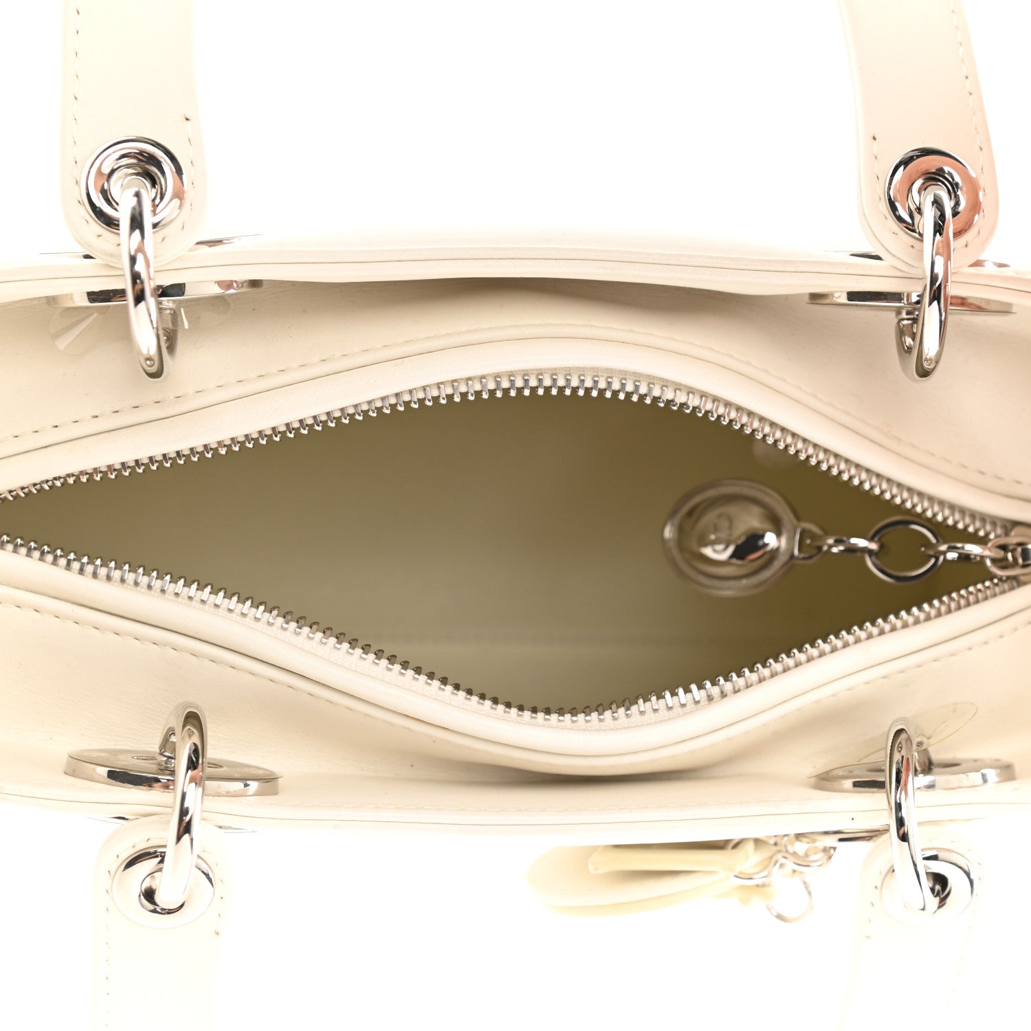 Christian Dior X Andy Warhol Calfskin Medium Lady Dior White 5 of 9
