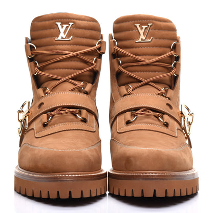 Louis Vuitton Suede Calfskin Monogram Mens Creeper Ankle Boots 9.5 Beige 2 of 11