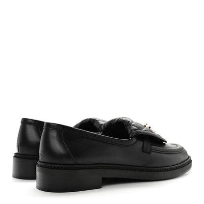 Chanel Lambskin Quilted CC Turnlock Loafers 38.5 Black 4 of 9