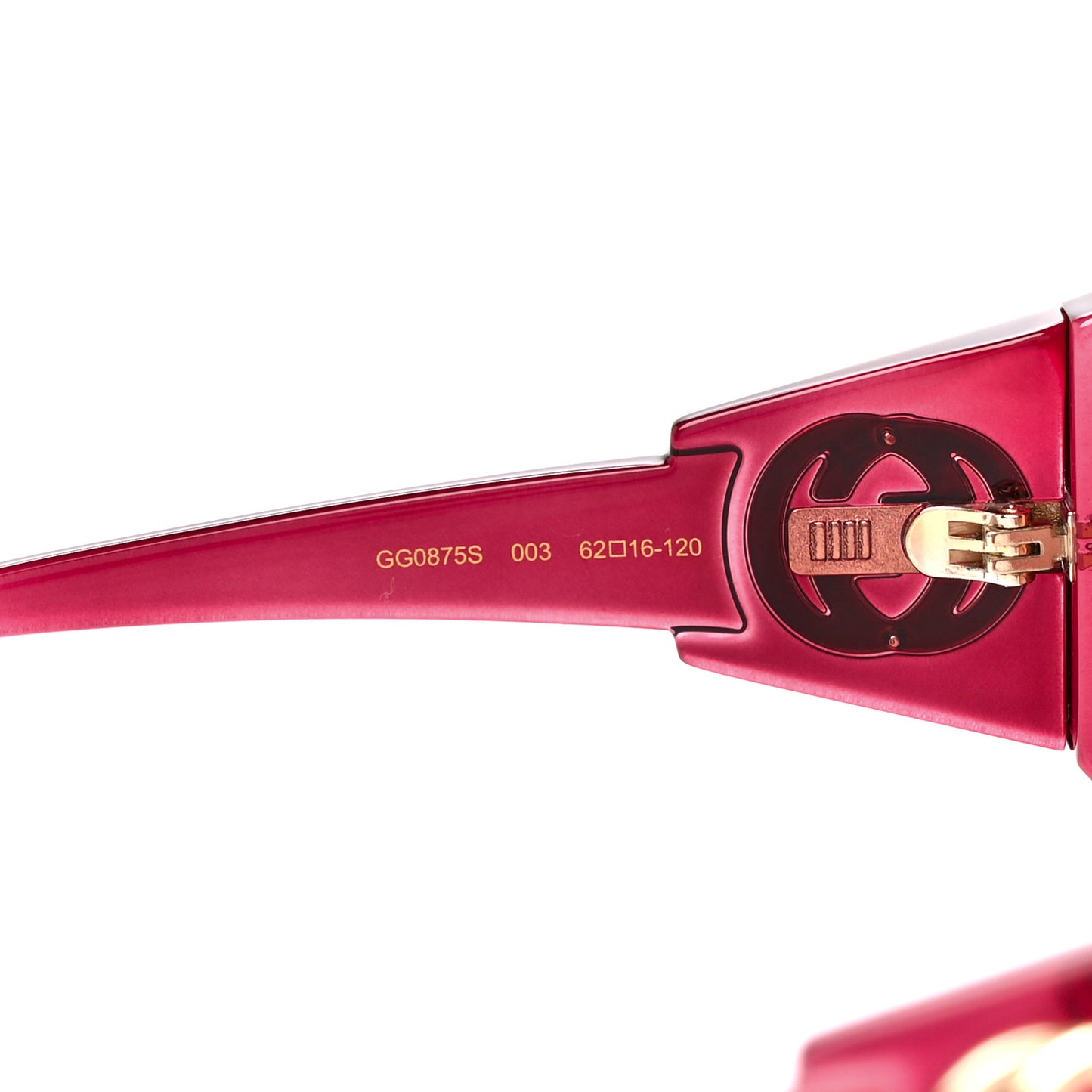 Acetate Round Sunglasses GG0875S Burgundy Orange