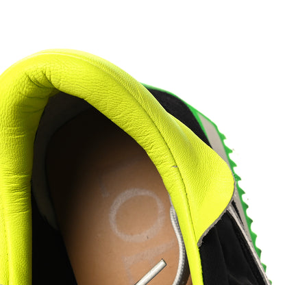 Loewe Suede Nylon Flow Runner Sneakers 42 Black Neon Green 10 of 11