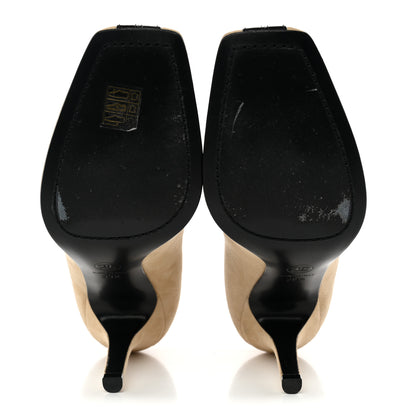Chanel Suede Patent Calfskin Pumps 39.5 Beige Black 6 of 11