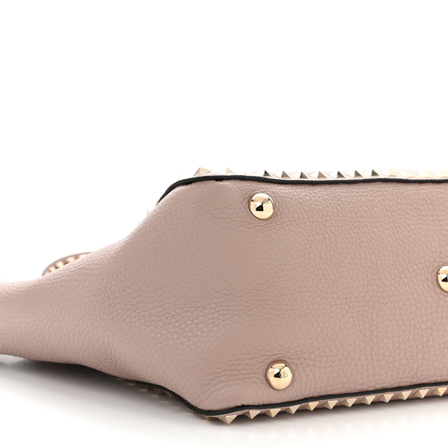 Valentino Garavani Pebbled Calfskin Medium Rockstud Tote Poudre 8 of 9