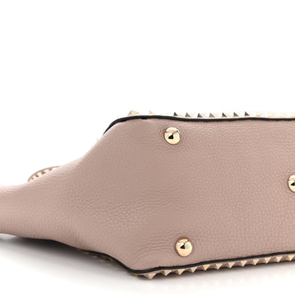 Valentino Garavani Pebbled Calfskin Medium Rockstud Tote Poudre 8 of 9