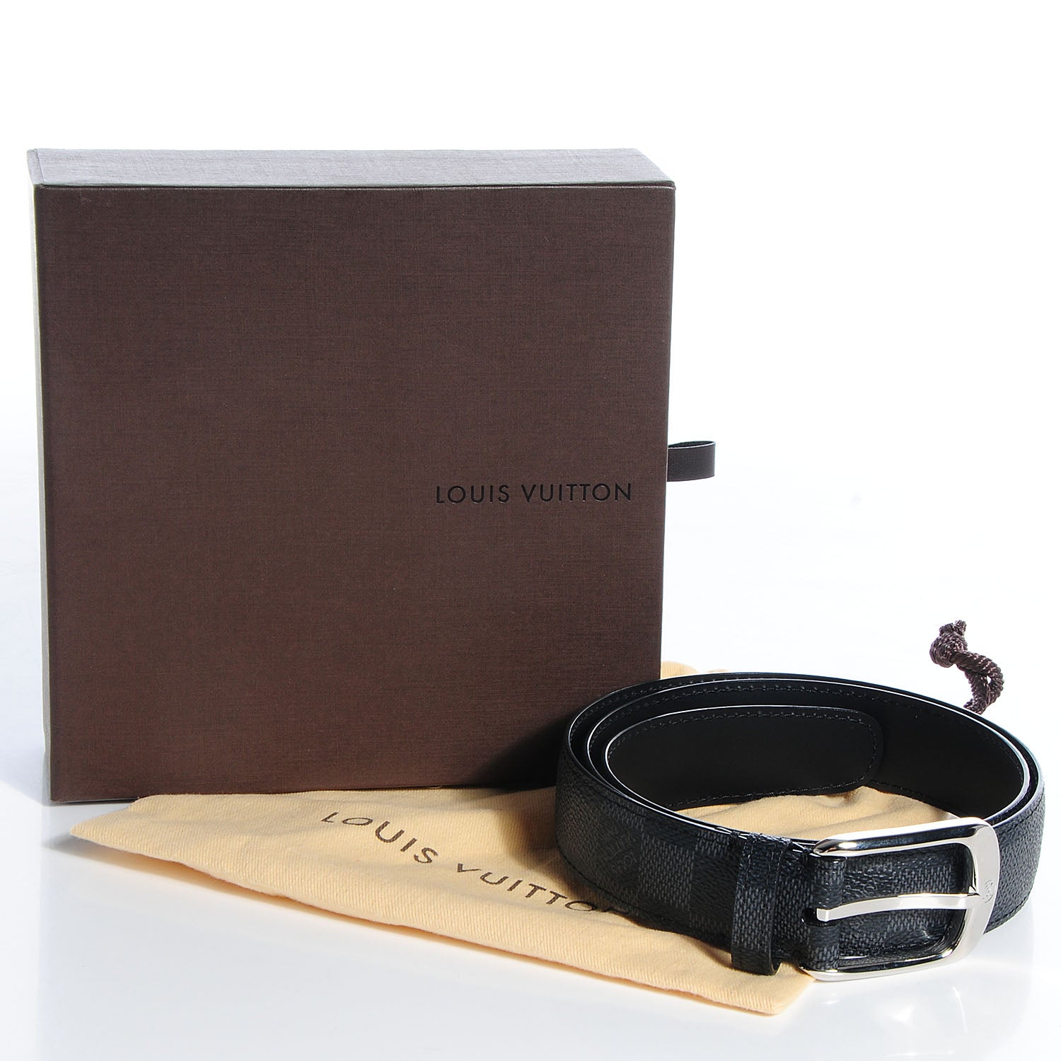 Louis Vuitton Damier Graphite Ellipse Belt 85 34 7 of 7