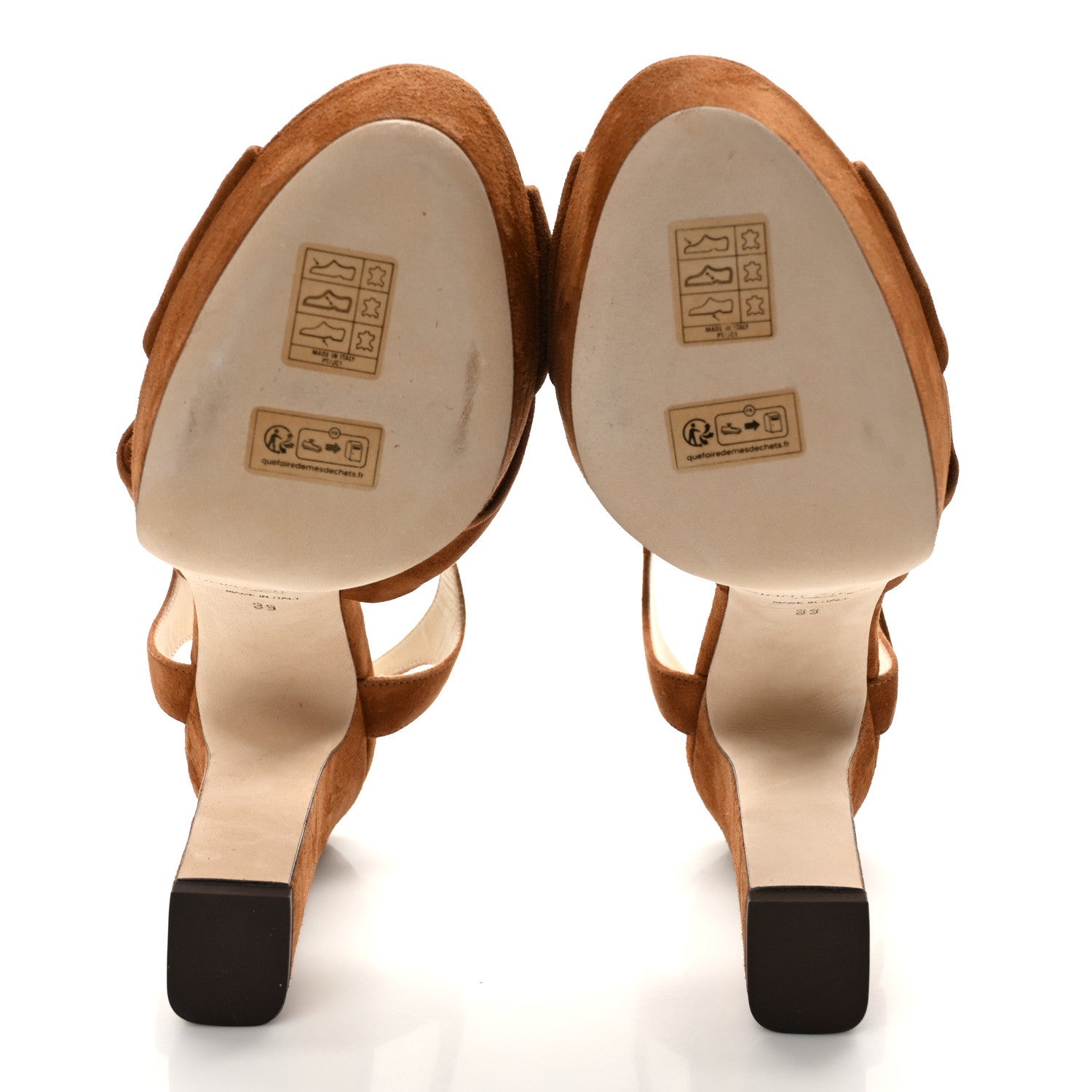 Jimmy Choo Suede Heloise 120 Sandals 39 Tan 5 of 7