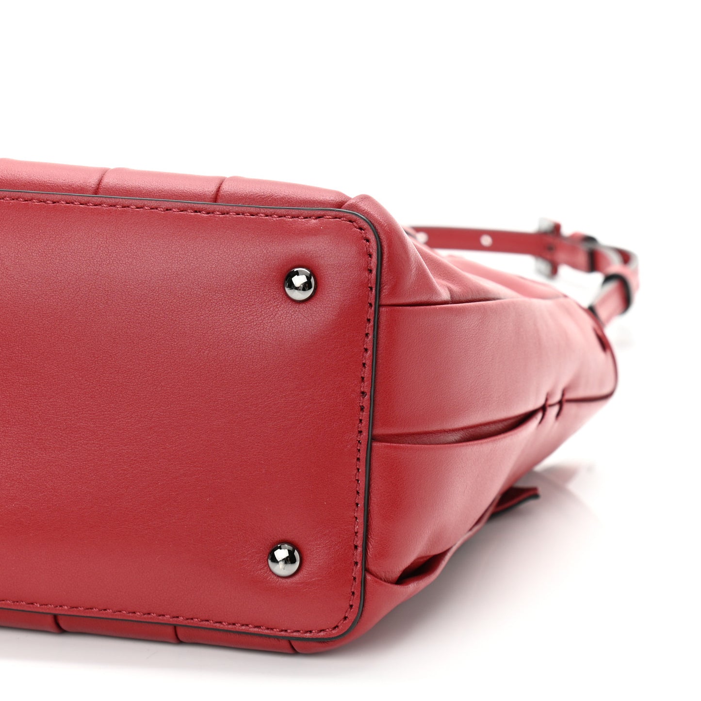 Nappa Atelier 05 Plisse Edition Small Tote Bag Rosso Valentino