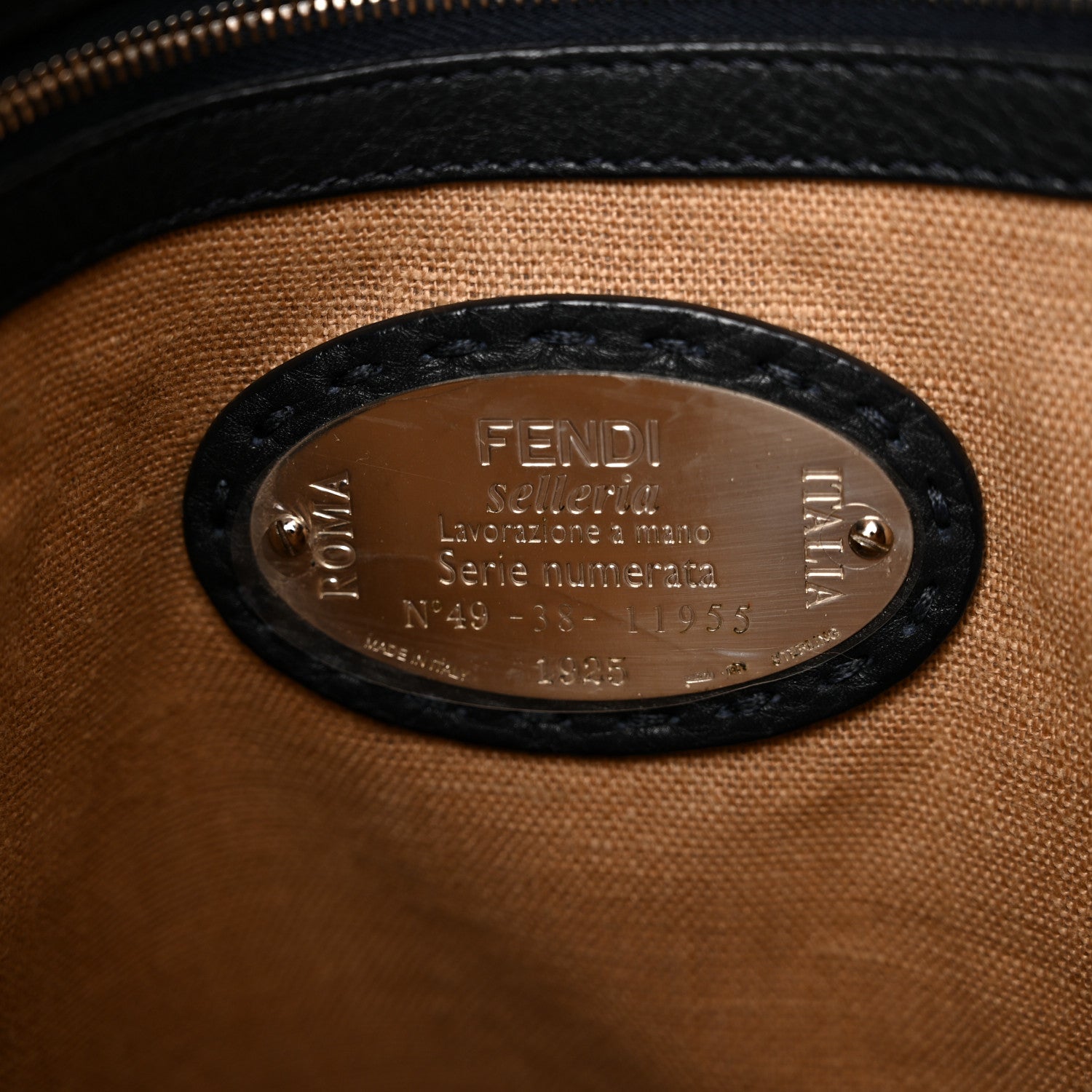 Fendi Cuoio Romano Selleria Messenger Dark Blue 6 of 9