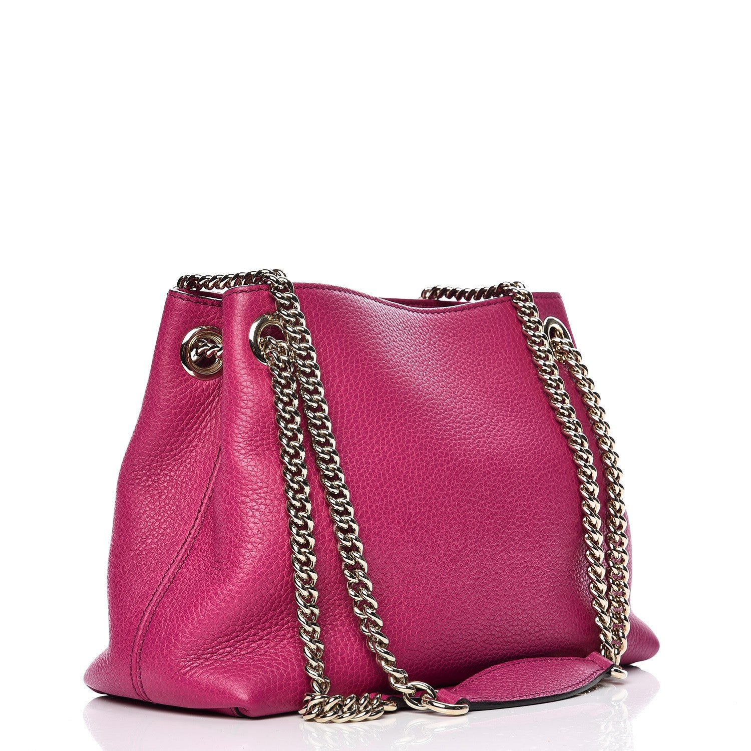 Gucci Cellarius Calfskin Small Soho Chain Shoulder Bag Bright Bouganville 3 of 7