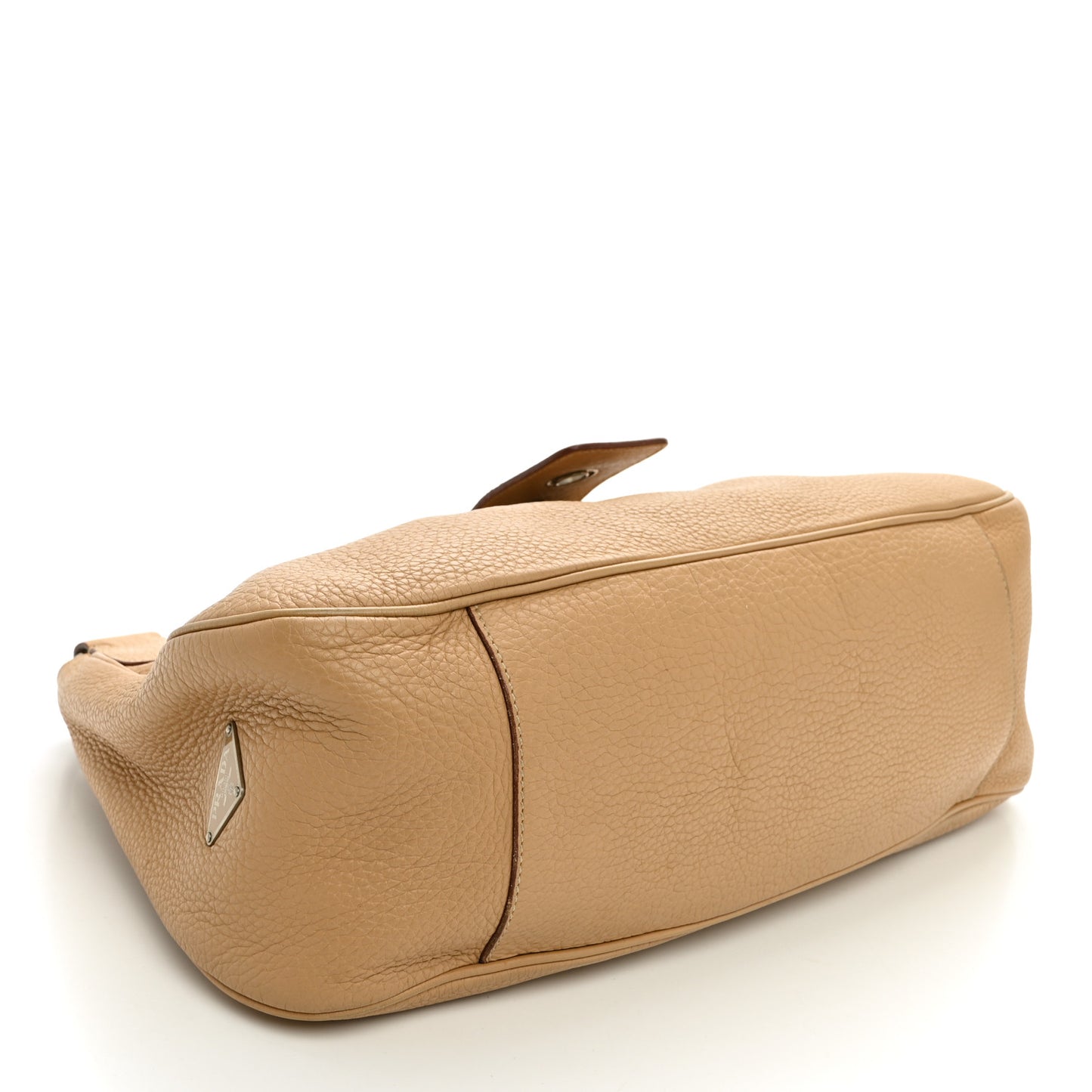 Vitello Daino Moon Shoulder Bag  Sabbia