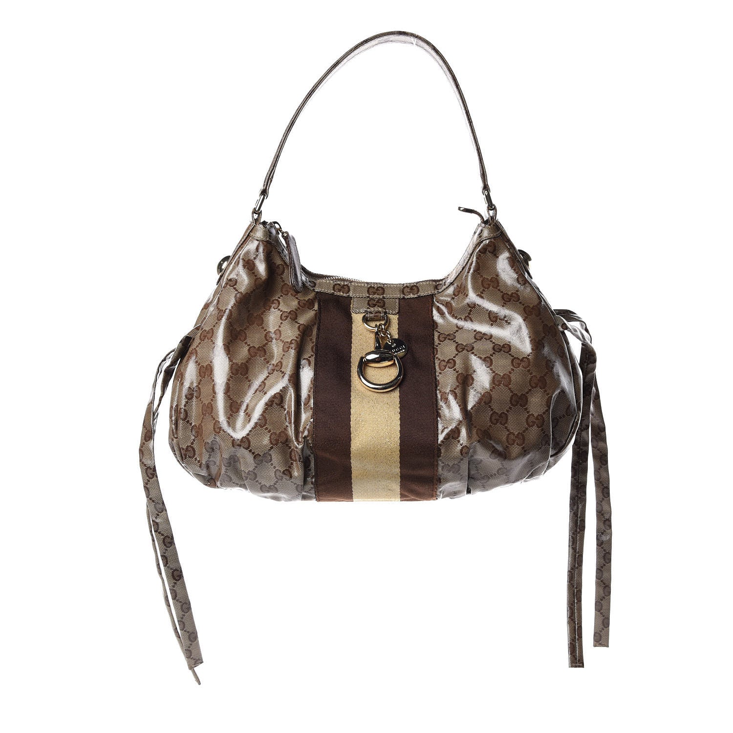 Gucci Crystal Monogram Web Hobo 1 of 10