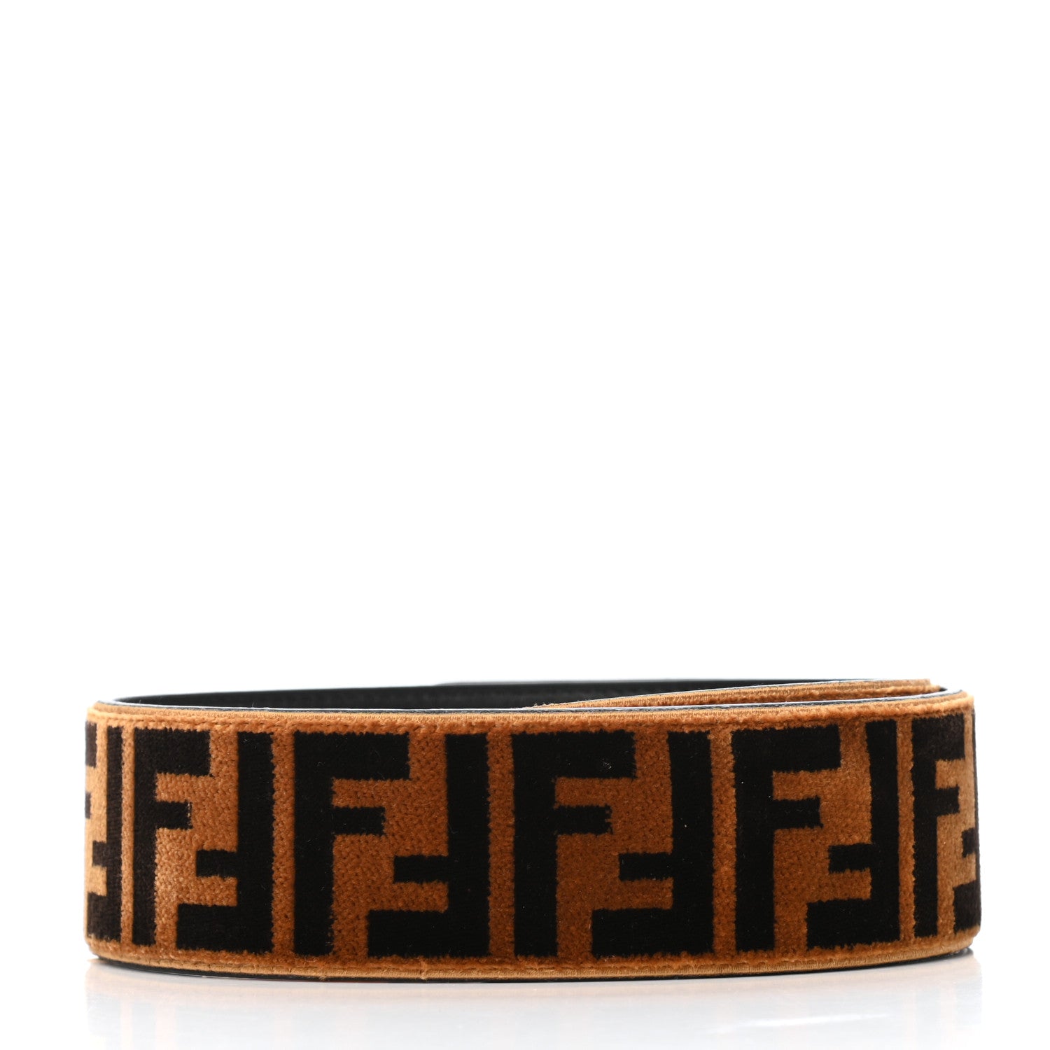 Fendi Velvet Tapestry FF Strap You Tobacco 2 of 4