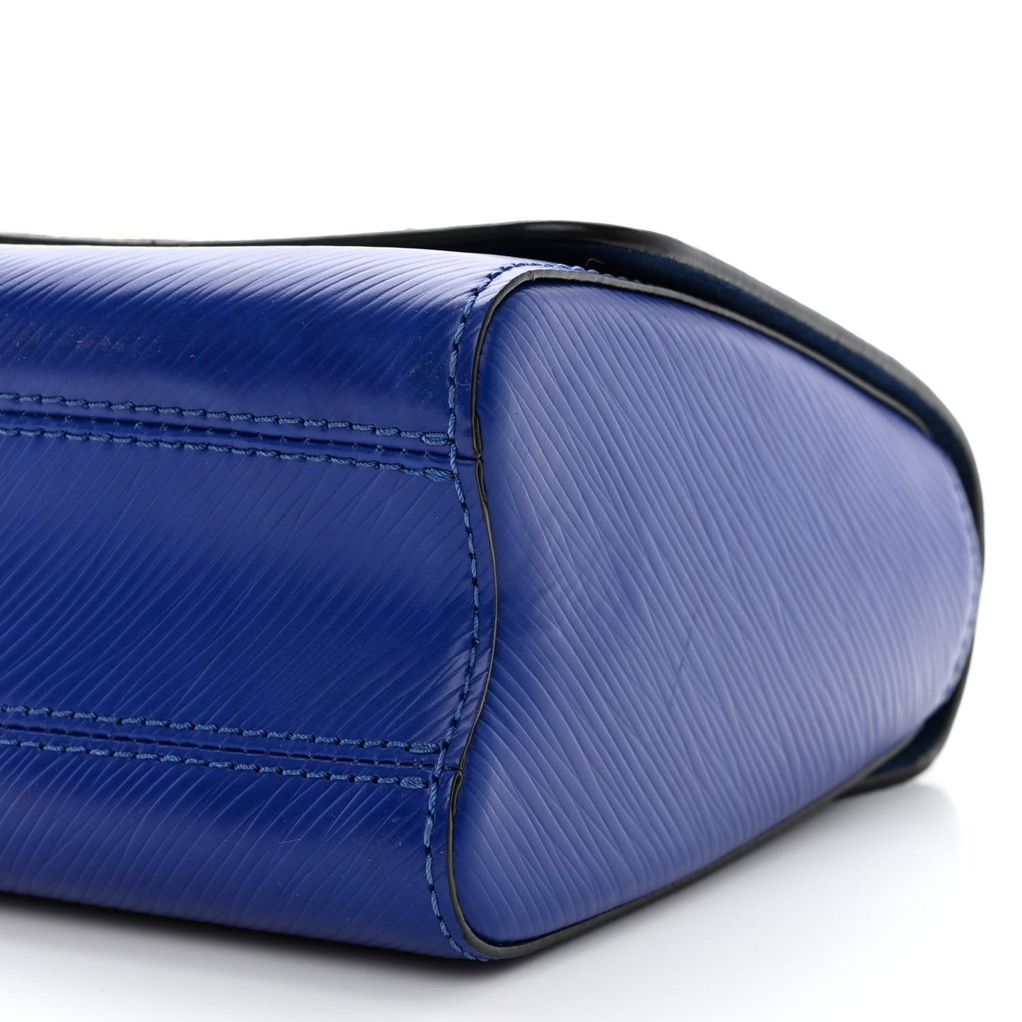 Epi Flamingo Twist Shoulder Bag MM Blue