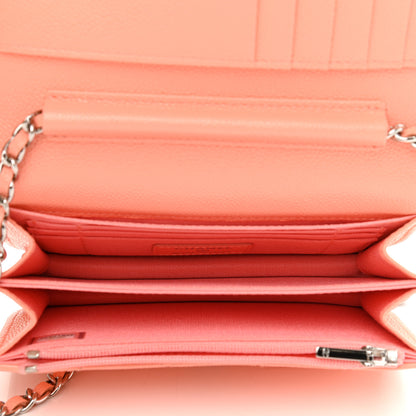 Chanel Caviar Quilted Mini Wallet On Chain WOC Coral 5 of 11
