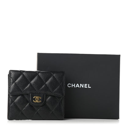 Chanel Caviar Quilted Compact Flap Wallet Black 8 of 8