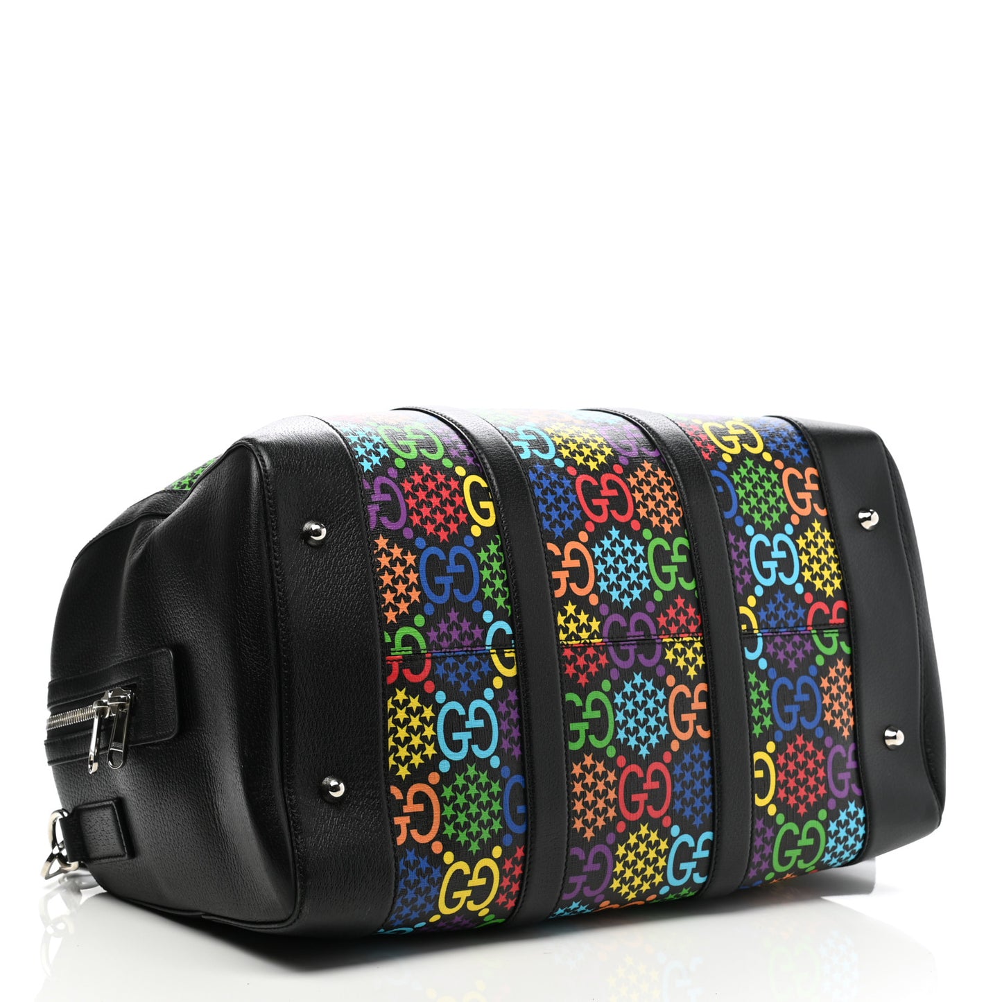 GG Supreme Monogram Psychedelic Duffle Bag Black Multicolor