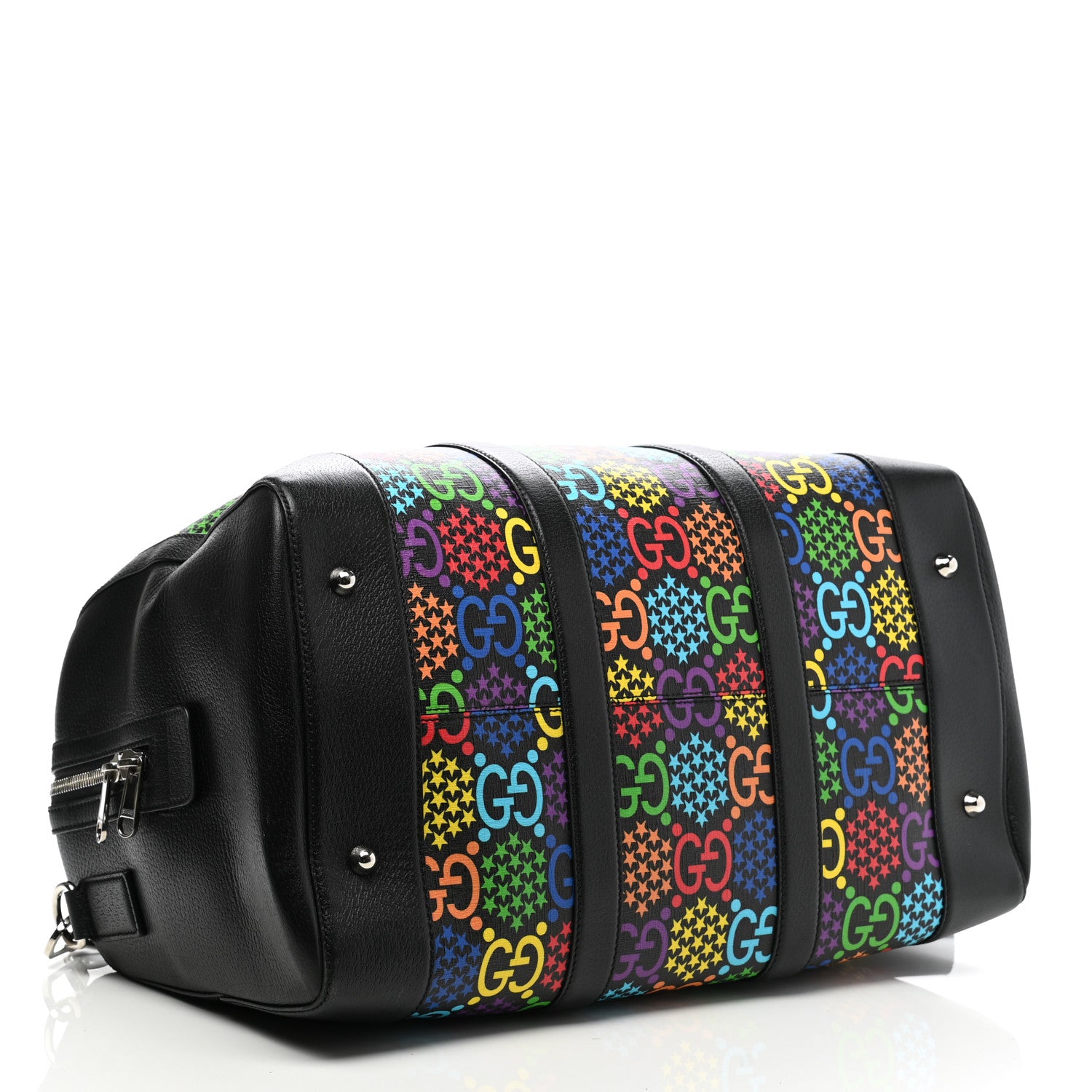 Gucci GG Supreme Monogram Psychedelic Duffle Bag Black Multicolor 3 of 10