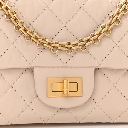 Chanel Aged Calfskin Quilted 2.55 Reissue Mini Flap Light Beige 8 of 10
