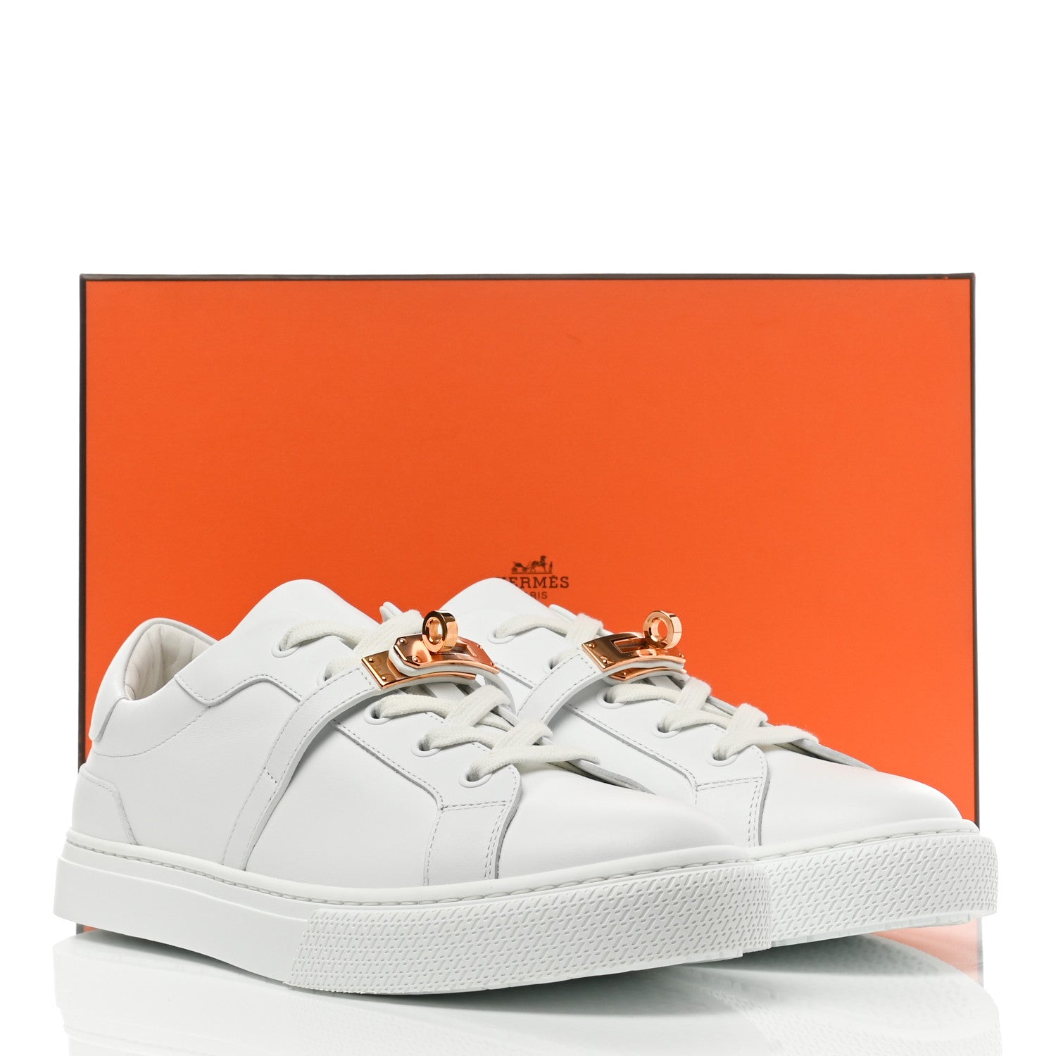 Hermes Calfskin Day Sneakers 40 White 8 of 8