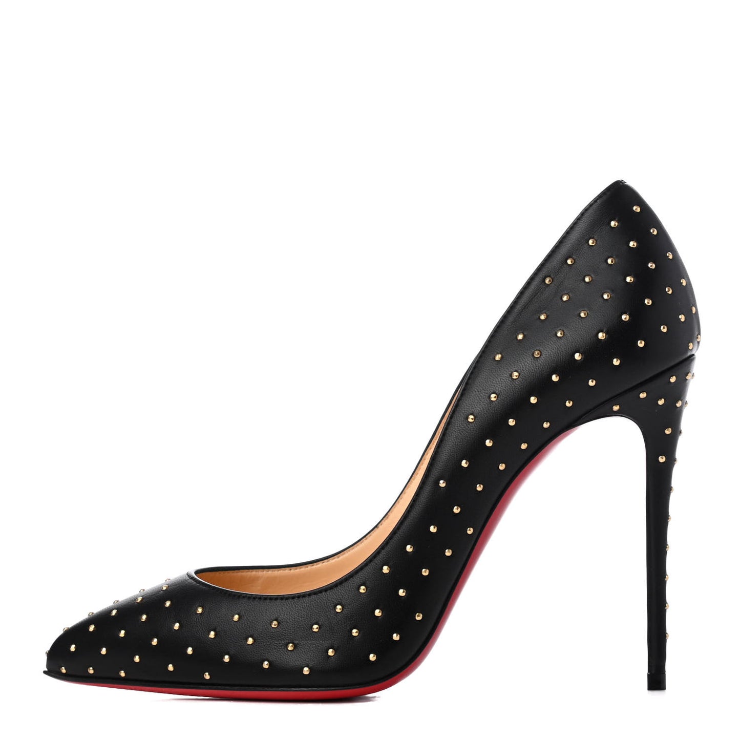 Calfskin Pigalle Follies Stud 100 Pumps 38 Black