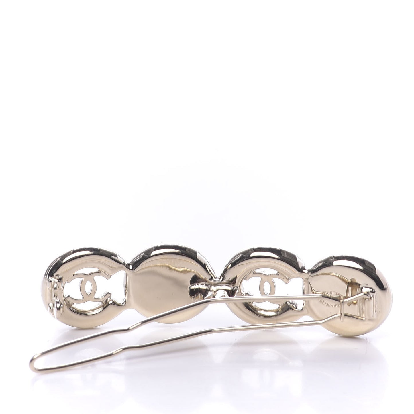 Pearl Coco Hair Clip Barrette Gold