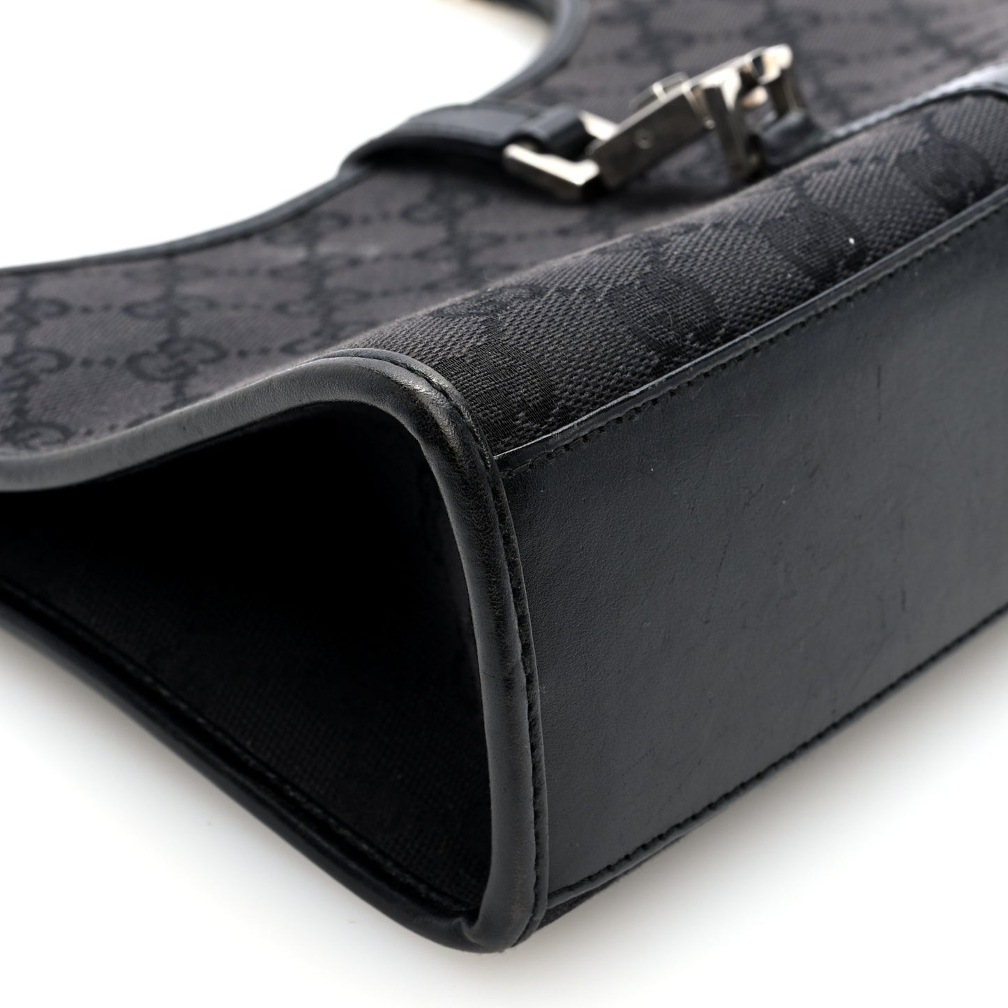 Monogram Bardot Shoulder Bag Black