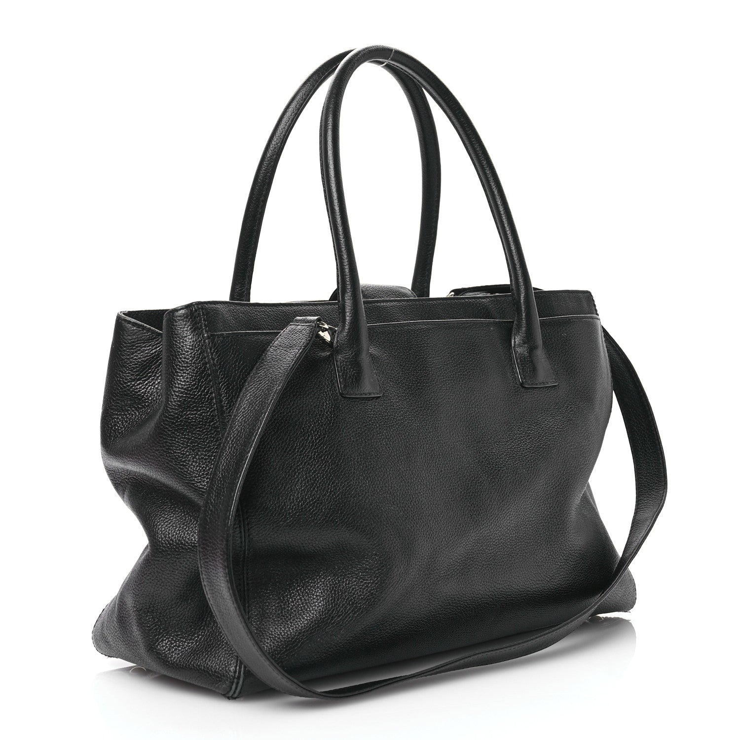 Chanel Calfskin Cerf Executive Shopper Tote Black 3 of 11