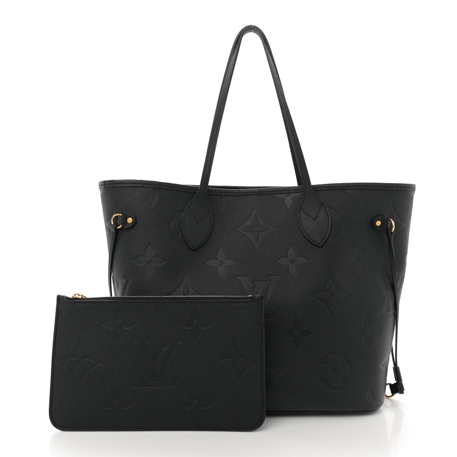 Louis Vuitton Empreinte Monogram Giant Neverfull MM Black 2 of 11