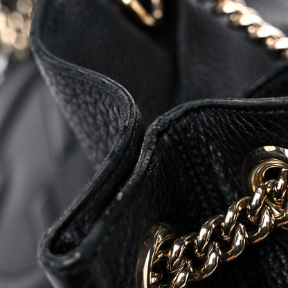 Gucci Pebbled Calfskin Medium Soho Chain Shoulder Bag Black 14 of 15