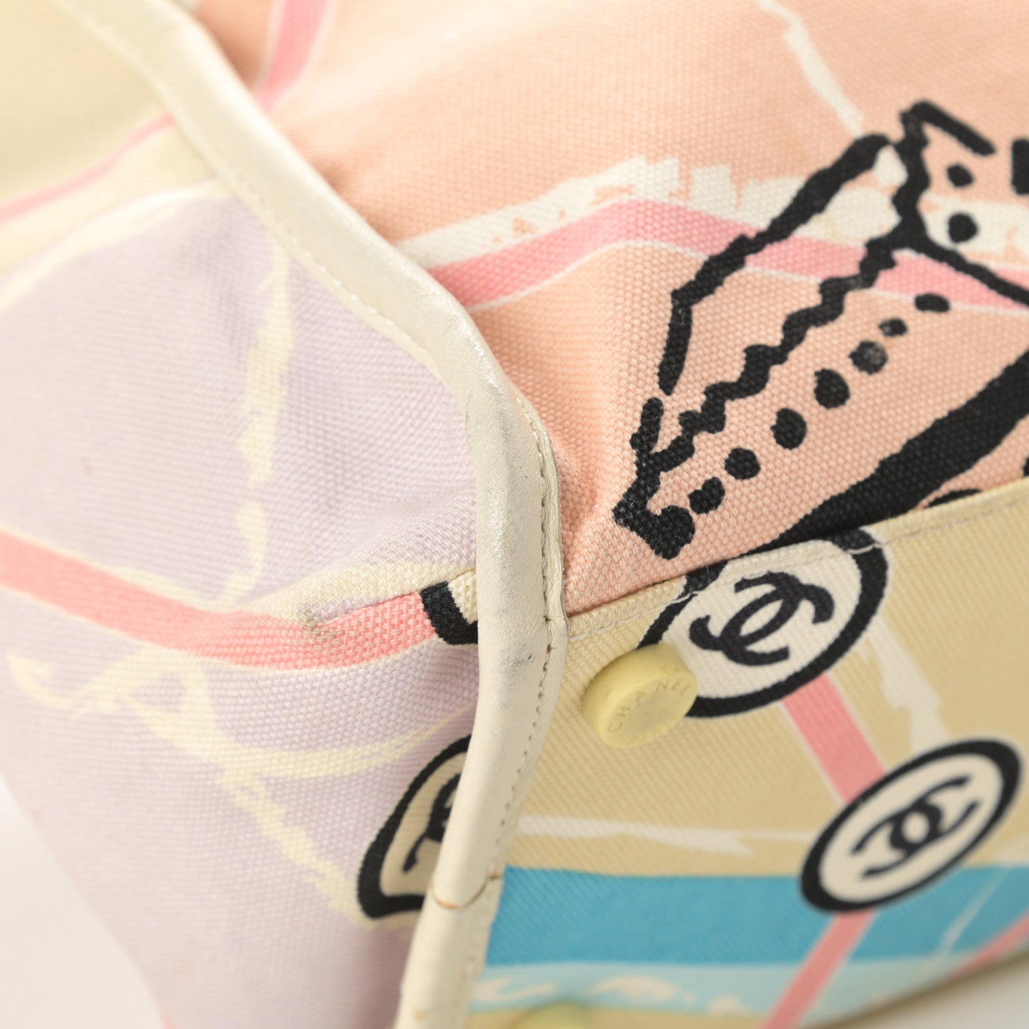 Chanel Canvas Printed Eiffel Tower Shoulder Bag 9 of 18