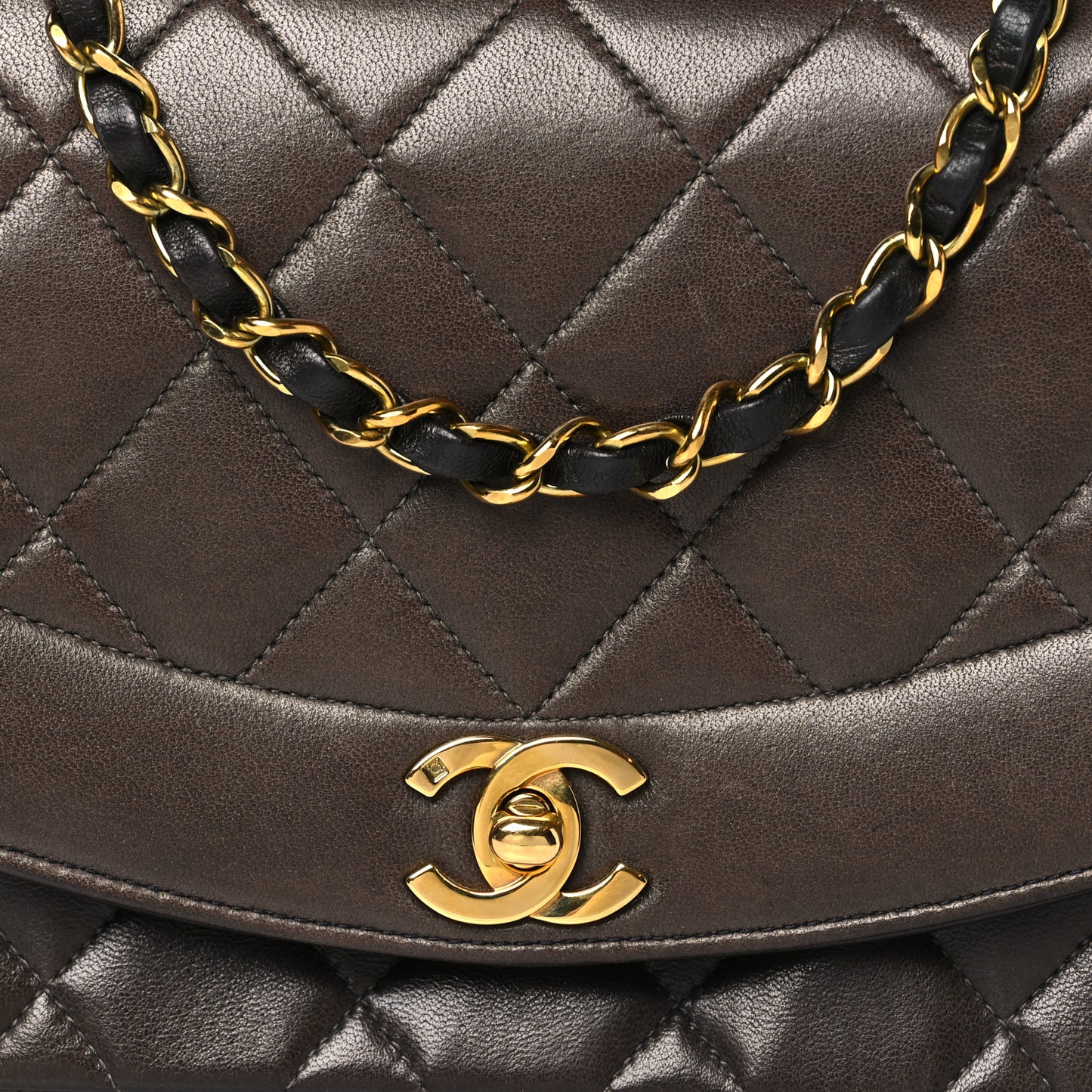 Lambskin Quilted Small Single Flap Black