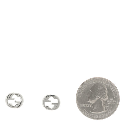 Gucci Sterling Silver Interlocking GG Stud Earrings 2 of 4