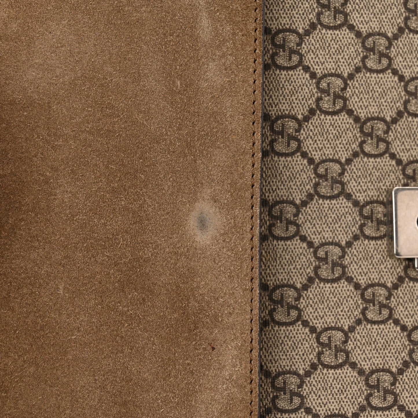 GG Supreme Monogram Medium Dionysus Shoulder Bag Taupe