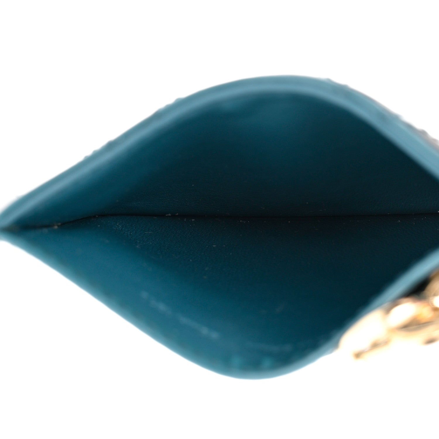 Christian Dior Patent Cannage Lady Dior Card Holder Turquoise 5 of 6