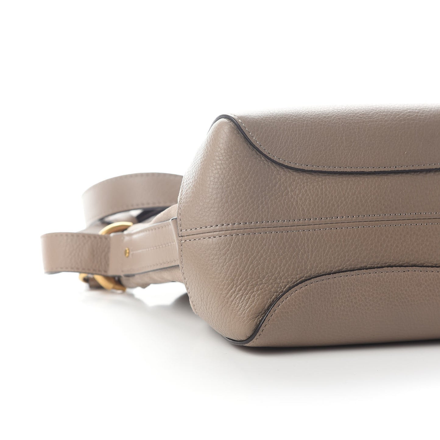 Suede Calfskin Small Owen Bucket Bag Motty Grey